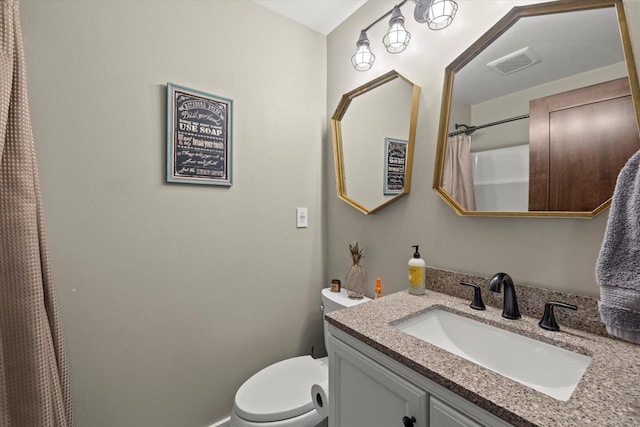 8445 S 44th St, Franklin, WI 53132 - full bath with vanity, toilet, and a shower with shower curtain