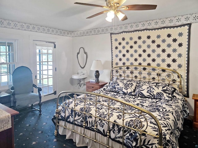 933 Nebraska Row, La Pointe, WI 54850 - carpeted bedroom featuring ceiling fan