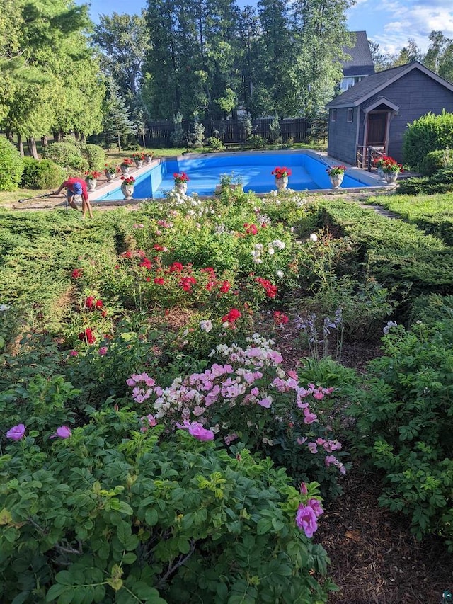 933 Nebraska Row, La Pointe, WI 54850 - view of pool with an outdoor structure