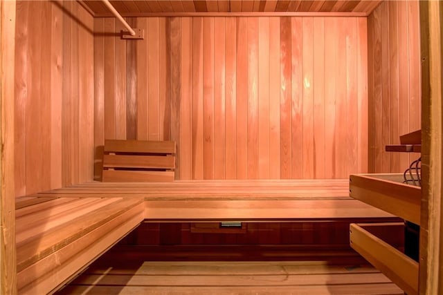 12272 Ewig Rd, Hayward, WI 54843 - sauna / steam room with wood walls and wood ceiling