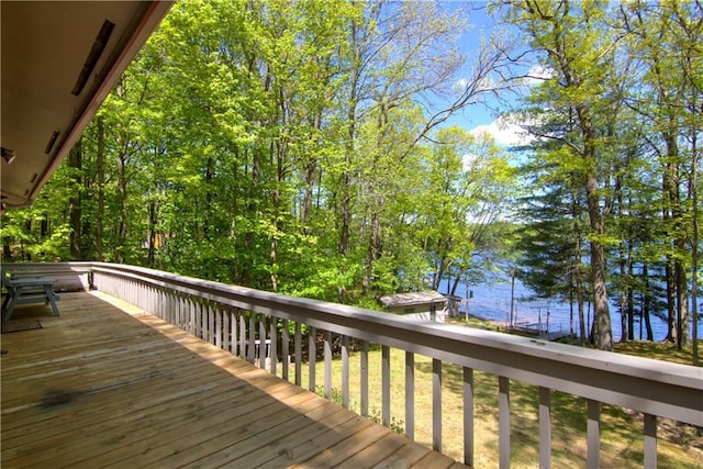 12272 Ewig Rd, Hayward, WI 54843 - view of wooden deck