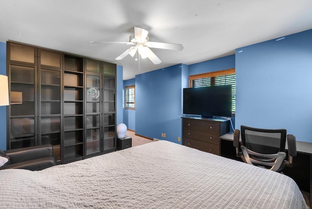 11616 N Lantern Ln, Mequon, WI 53092 - bedroom with carpet flooring and ceiling fan