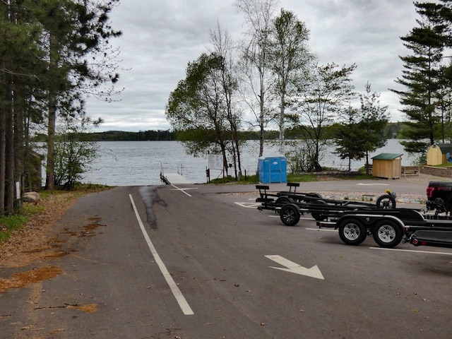 N11475 Post Lake Dr, Elcho, WI 54428 - view of asphalt street featuring a water view