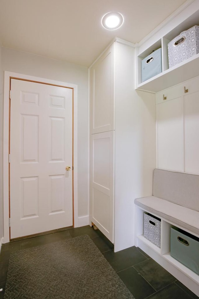 1349 93rd Ave, Kenosha, WI 53144 - mudroom with dark tile patterned flooring