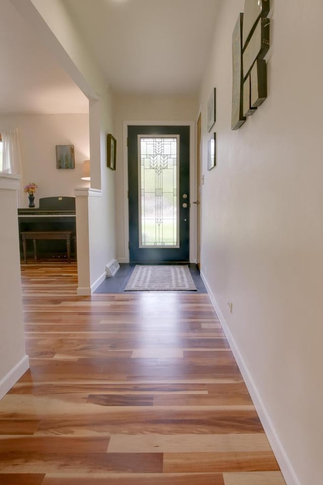 1349 93rd Ave, Kenosha, WI 53144 - foyer entrance featuring wood finished floors and baseboards