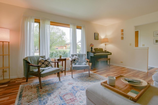 1349 93rd Ave, Kenosha, WI 53144 - living room featuring wood finished floors, healthy amount of natural light, and baseboards