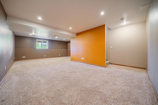 5406 Rock Rapids Dr, Weston, WI 54476 - spare room featuring carpet floors, baseboards, and recessed lighting