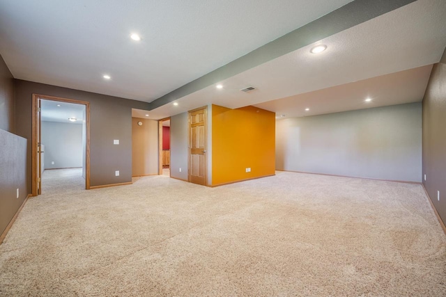 5406 Rock Rapids Dr, Weston, WI 54476 - spare room featuring carpet floors, recessed lighting, and baseboards