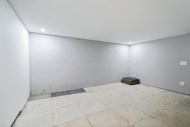 1416 21st Ave S, Wisconsin Rapids, WI 54495 - spare room with concrete block wall