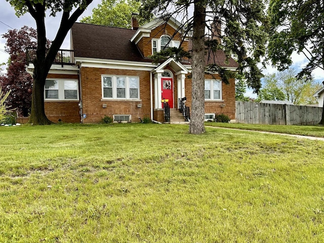 4416 75th St, Kenosha, WI 53142 - view of front of property featuring brick siding and a chimney
