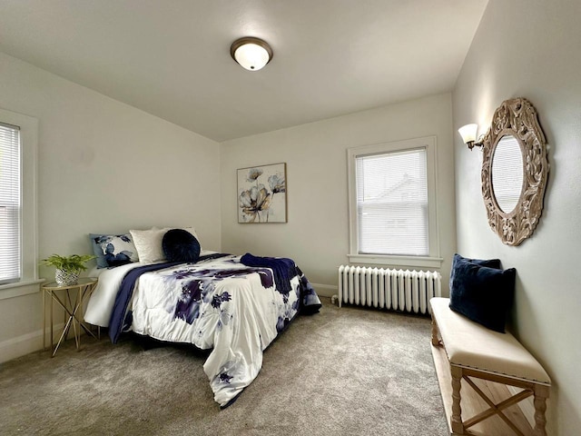 4416 75th St, Kenosha, WI 53142 - carpeted bedroom with radiator, multiple windows, and baseboards