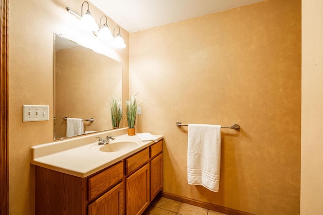 N100W14330 Sunburst Trl, Germantown, WI 53022 - bathroom with vanity and tile patterned floors
