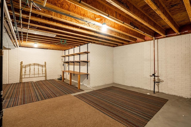 N100W14330 Sunburst Trl, Germantown, WI 53022 - unfinished basement with brick wall