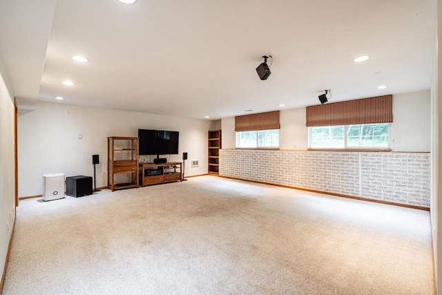 N100W14330 Sunburst Trl, Germantown, WI 53022 - unfurnished living room with recessed lighting and carpet