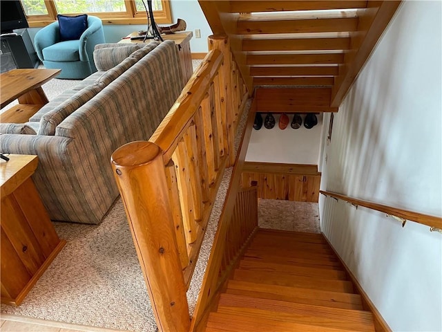 23165 Joy Villa Rd Unit 6, Glidden, WI 54527 - staircase with wood finished floors