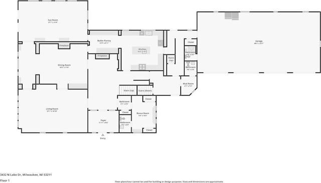 3432 N Lake Dr, Milwaukee, WI 53211 - property floor plan