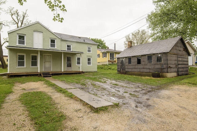 244 S Ridge St, Hustisford, WI 53034 - back of property with a porch