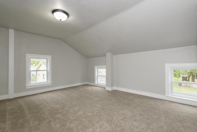 244 S Ridge St, Hustisford, WI 53034 - bonus room featuring vaulted ceiling, carpet, healthy amount of natural light, and baseboards