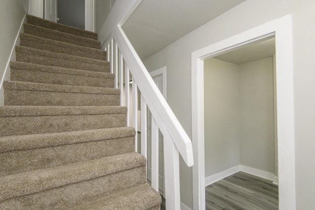 244 S Ridge St, Hustisford, WI 53034 - stairway with wood finished floors and baseboards