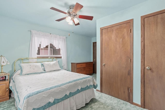W6782 Marine Dr, Markesan, WI 53946 - carpeted bedroom with ceiling fan