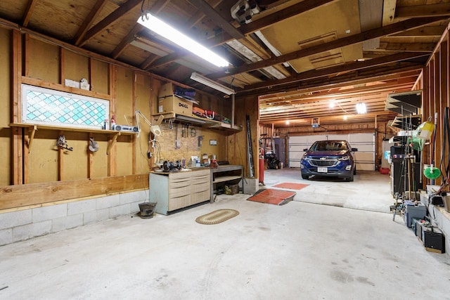 W6782 Marine Dr, Markesan, WI 53946 - garage with a workshop area