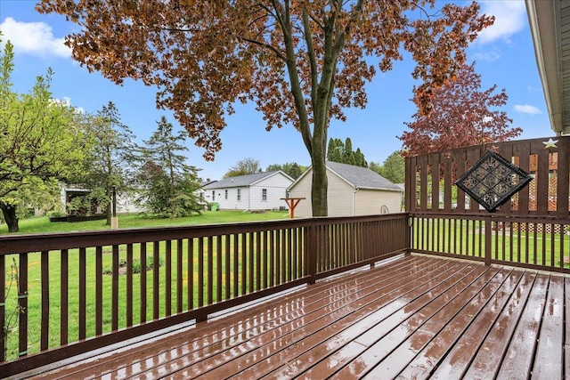 611 Highland Ave, Kewaskum, WI 53040 - deck with a lawn and a residential view