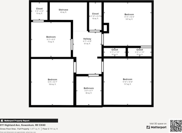 611 Highland Ave, Kewaskum, WI 53040 - property floor plan