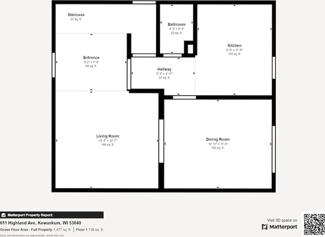 611 Highland Ave, Kewaskum, WI 53040 - home floor plan