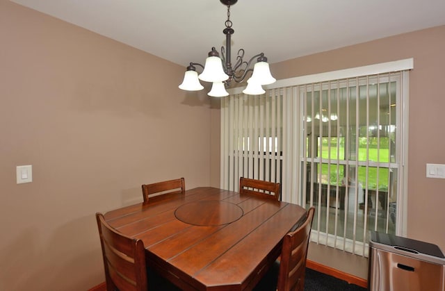 12100 44th Ave, Pleasant Prairie, WI 53158 - dining space featuring a chandelier