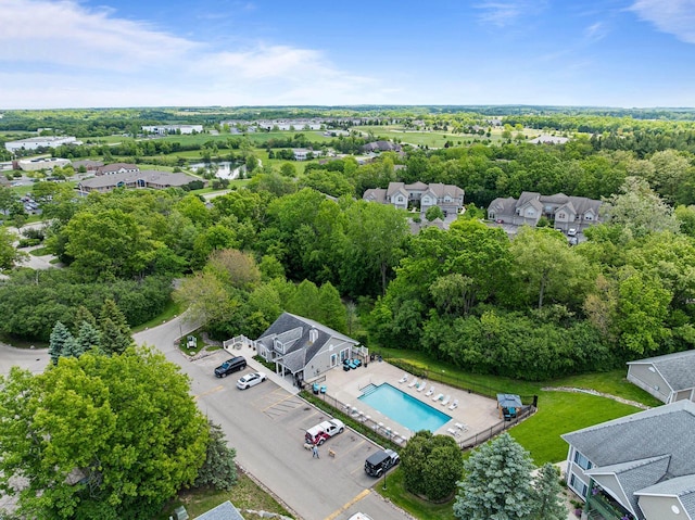 500 S Edwards Blvd Unit 1, Lake Geneva, WI 53147 - aerial perspective of suburban area featuring a pool