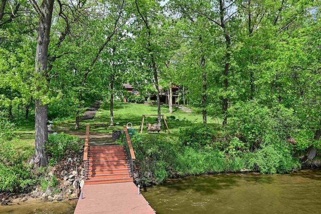 2511 S Natures Ridge Rd, Beloit, WI 53511 - dock area with stairs