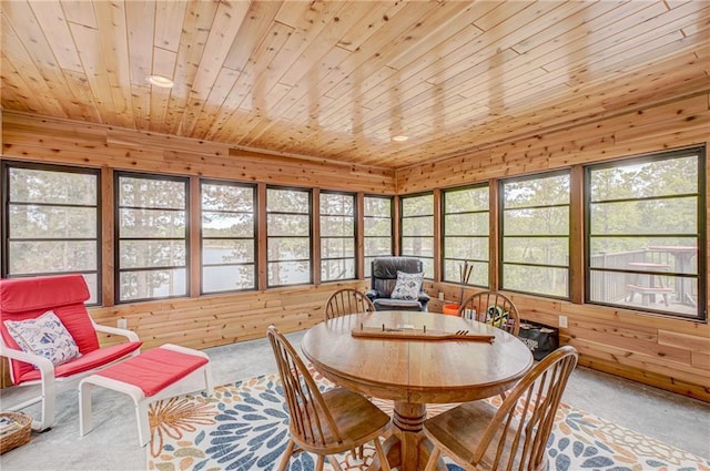 3844 State Road 77, Danbury, WI 54830 - sunroom featuring wood walls and wood ceiling