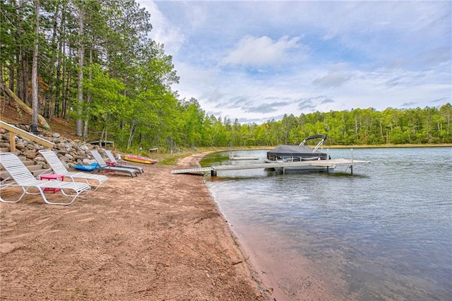 3844 State Road 77, Danbury, WI 54830 - dock area with a wooded view and a water view