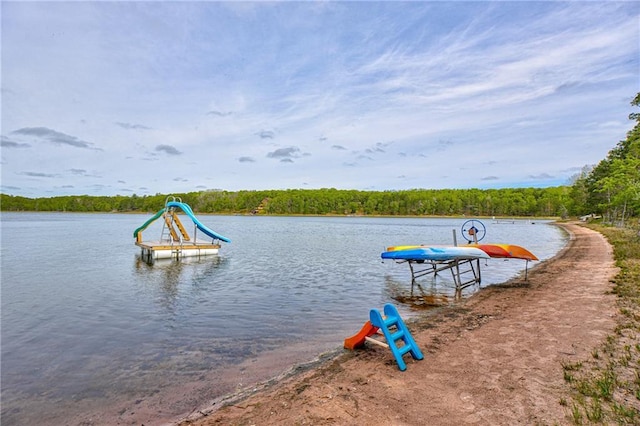 3844 State Road 77, Danbury, WI 54830 - dock area with a water view and a wooded view