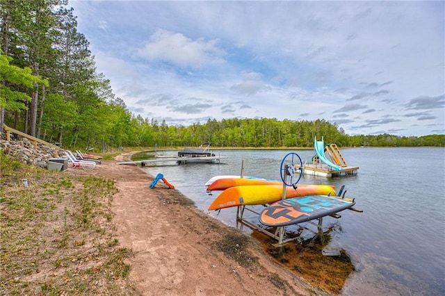 3844 State Road 77, Danbury, WI 54830 - dock with a wooded view and a water view