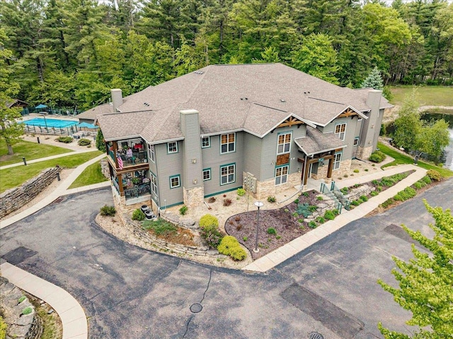 441 Clara Ave Unit 115, Wisconsin Dells, WI 53965 - view from above of property with a forest