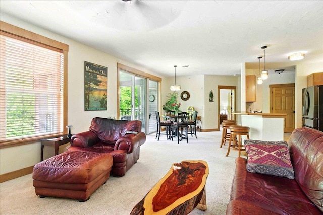 441 Clara Ave Unit 115, Wisconsin Dells, WI 53965 - living area with light carpet and baseboards