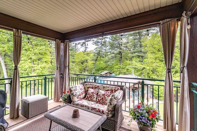 441 Clara Ave Unit 115, Wisconsin Dells, WI 53965 - balcony with a forest view