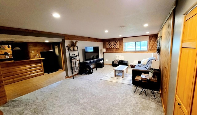 610 Fox Ridge Ct, Nekoosa, WI 54457 - living area featuring recessed lighting and light colored carpet