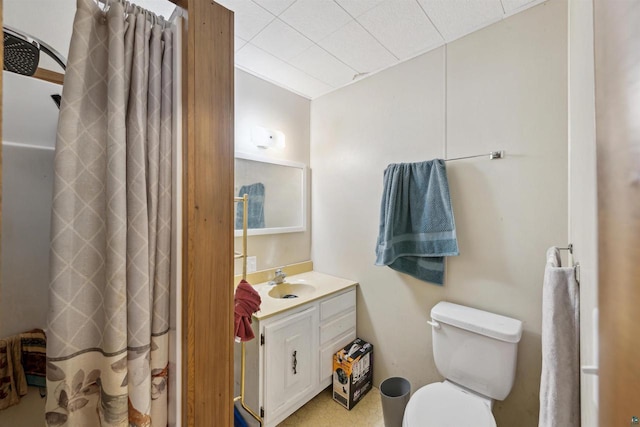 85175 State Highway 13, Bayfield, WI 54814 - full bath featuring toilet, vanity, and a shower with shower curtain