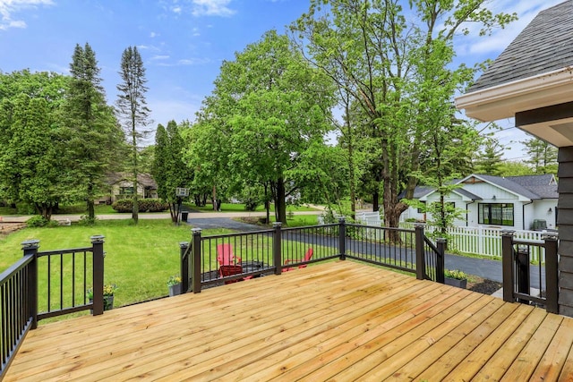 71 Menomonee St, Williams Bay, WI 53191 - view of wooden deck