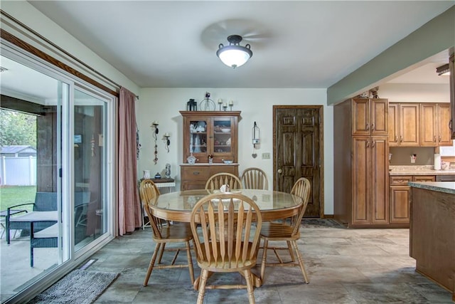 616 E Polk Ave, Eau Claire, WI 54701 - dining space with stone finish flooring