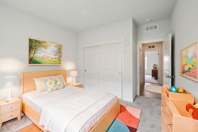 6655 Royal View Dr, Windsor, WI 53532 - bedroom featuring light carpet and a closet