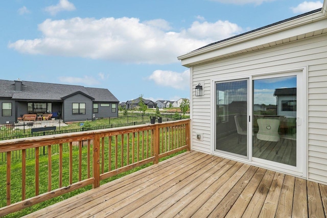 6655 Royal View Dr, Windsor, WI 53532 - wooden terrace featuring a residential view