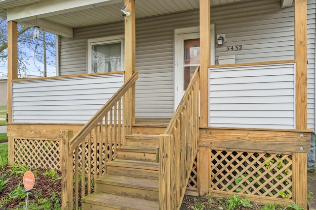 5432 25th Ave, Kenosha, WI 53140 - doorway to property featuring covered porch