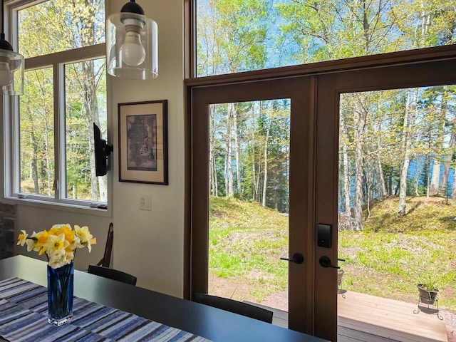2270 N Shore Rd, La Pointe, WI 54806 - doorway featuring french doors