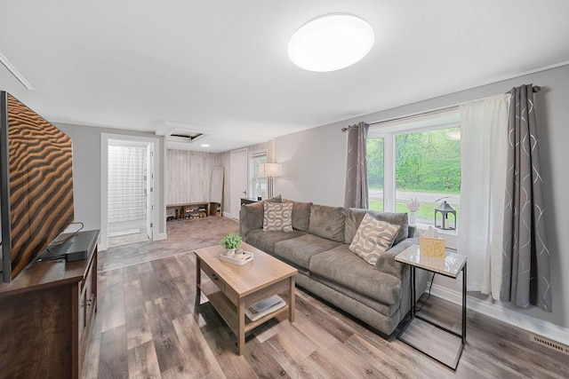 W865 Pell Lake Dr, Genoa City, WI 53128 - living room with wood finished floors and baseboards