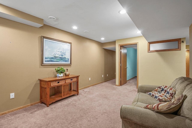 517 Brule Pkwy, Deforest, WI 53532 - sitting room featuring light colored carpet, recessed lighting, and baseboards