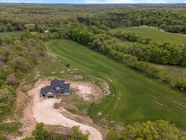 6340 Congress Dr, West Bend, WI 53095 - aerial view of property and surrounding area with a heavily wooded area