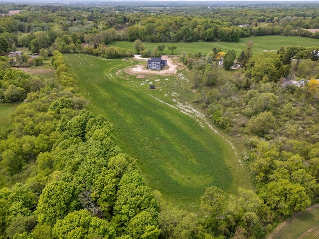 6340 Congress Dr, West Bend, WI 53095 - aerial view of property and surrounding area with a heavily wooded area